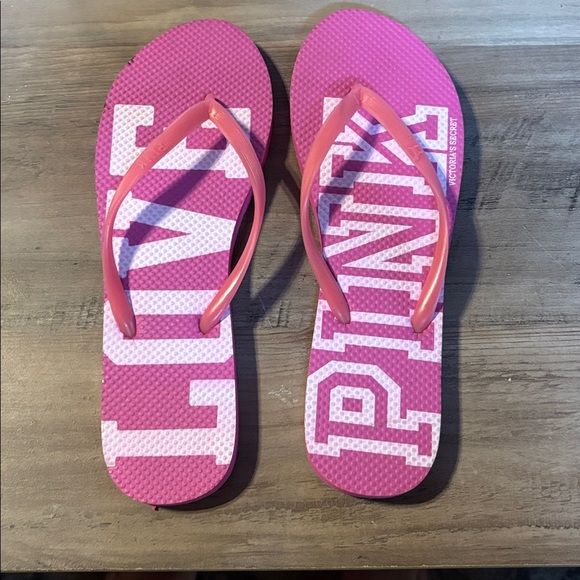 PINK Victoria's Secret Pink and Orange Sandals - Picture 1 of 2